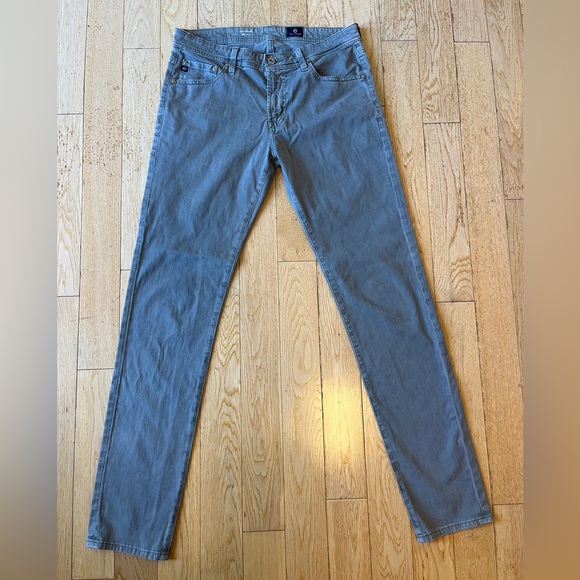 AG Adriano Goldschmied Men’s Slim Straight Leg Pants in Grey ‘The Dylan’ - Picture 1 of 4